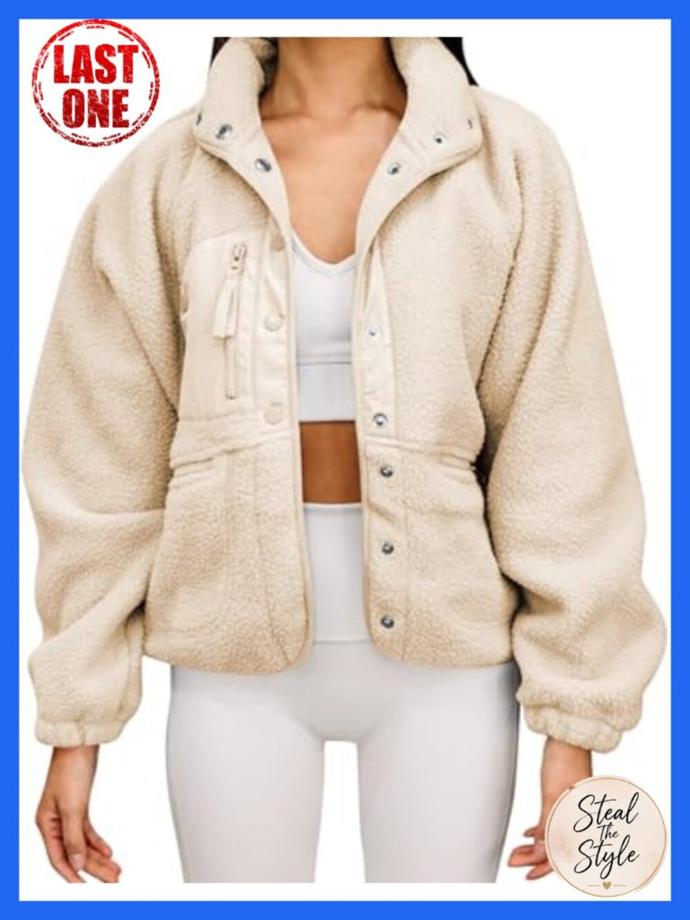 Womens Faux Fur Fleece Teddy Jacket Oversized Boyfriend Coat Zip Pockets